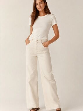 Emerson Fry Ivory Wide Leg Pants Women’s Size Medium